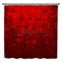 Abstract Red Mosaic Background Bath Decor 53193886
