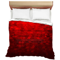 Abstract Red Mosaic Background Bedding 53193886
