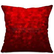 Abstract Red Mosaic Background Pillows 53193886