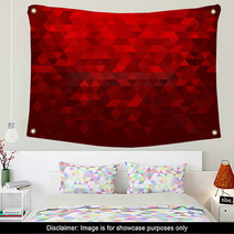 Abstract Red Mosaic Background Wall Art 53193886