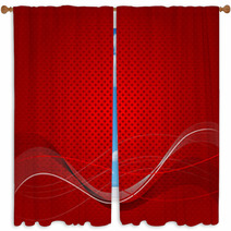 Abstract Red Texture Background Window Curtains 64368419