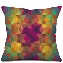 Abstract Retro Geometric Seamless Pattern Pillows 63890382