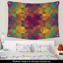 Abstract Retro Geometric Seamless Pattern Wall Art 63890382