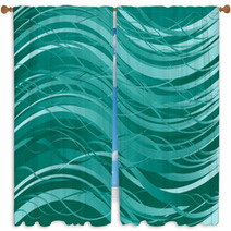 Abstract Sea Plants Window Curtains 1502314