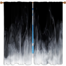 Abstract Smoke In Dark Background Window Curtains 162604836