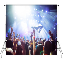 Abstract Soft Background The Fans In The Concert Hall Hands In The Air Backdrops 114737904