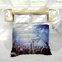 Abstract Soft Background The Fans In The Concert Hall Hands In The Air Bedding 114737904