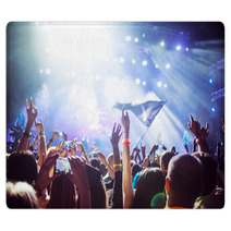 Abstract Soft Background The Fans In The Concert Hall Hands In The Air Rugs 114737904