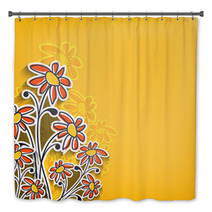 Abstract Spring Flower Background Illustration. Bath Decor 51565479