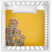 Abstract Spring Flower Background Illustration. Nursery Decor 51565479