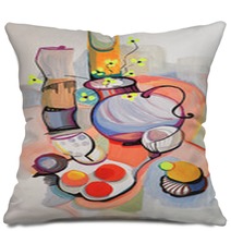 Abstract Still Life Pillows 64739833