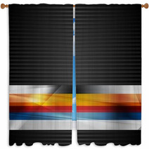 Abstract Stripes Vector Design Window Curtains 62075644