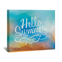 Abstract Summer Holiday Polygon Poster Background Wall Art 67324694
