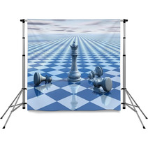 Abstract Surreal Background With Blue Chess And Chessboard Backdrops 57829383