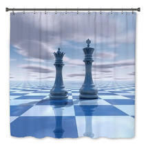 Abstract Surreal Background With Chess Figures Bath Decor 57829388