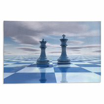 Abstract Surreal Background With Chess Figures Rugs 57829388