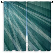 Abstract Teal Blue Green Sun Ray Or Starburst Pattern Background In Vintage Textured Dark And White Diagonal Line Design Window Curtains 142981065