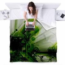Abstract Tech Background Blankets 2410946