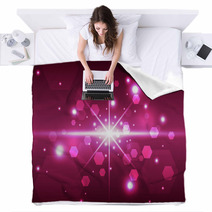 Abstract Technology Space Background, Vector Illustration Blankets 71228159