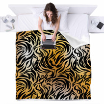 Abstract Tiger Skin Blankets 51688748