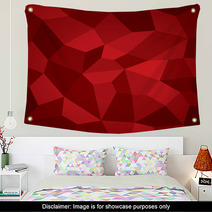 Abstract Vector Geometry Background, Red Planes, More Surfaces Wall Art 71584399