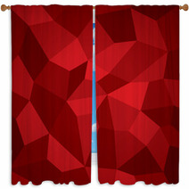 Abstract Vector Geometry Background, Red Planes, More Surfaces Window Curtains 71584399