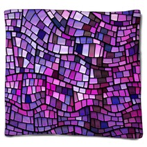 Abstract Vector Stained Glass Mosaic Background Blankets 303345660