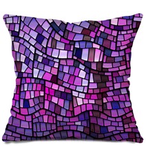 Abstract Vector Stained Glass Mosaic Background Pillows 303345660