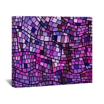 Abstract Vector Stained Glass Mosaic Background Wall Art 303345660