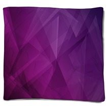 Abstract Violet Polygonal Mosaic Background Blankets 116753554