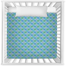 Abstract Water Circle Pattern Wallpaper. Vector Illustration Nursery Decor 61549303