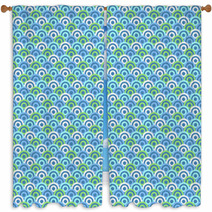 Abstract Water Circle Pattern Wallpaper. Vector Illustration Window Curtains 61549303