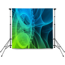 Abstract Waves (light Green And Blue) Backdrops 9560195