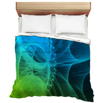 Abstract Waves (light Green And Blue) Bedding 9560195