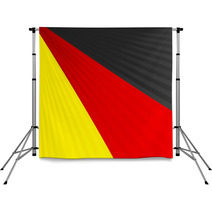 Abstract Waving Black Red Yellow Ribbon Flag Backdrops 63483369