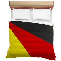 Abstract Waving Black Red Yellow Ribbon Flag Bedding 63483369