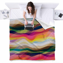 Abstract Wavy Background Blankets 56267576