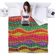 Abstract Wavy Background Blankets 56957118