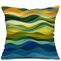 Abstract Wavy Background Pillows 63381485