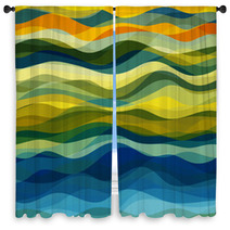 Abstract Wavy Background Window Curtains 63381485