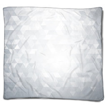 Abstract White Geometric Background Blankets 52730826