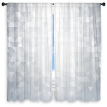 Abstract White Geometric Background Window Curtains 52730826
