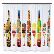 Abstract Wine Collection Bath Decor 42974175