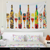 Abstract Wine Collection Wall Art 42974175