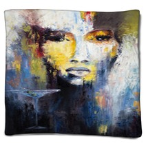 Abstract Woman Blankets 187297621