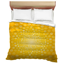Abstract Yellow Background Made Of Small Circles Bedding 69090636