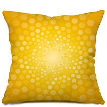 Abstract Yellow Background Made Of Small Circles Pillows 69090636