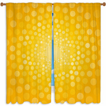 Abstract Yellow Background Made Of Small Circles Window Curtains 69090636