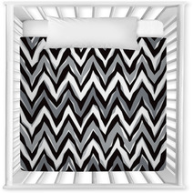 Abstract Zigzag Pattern In Grey Repeats Seamlessly Nursery Decor 136180451