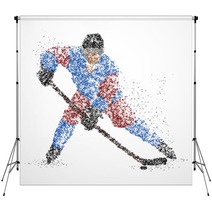 Abstraction Hockey Ice Puck Backdrops 103559415
